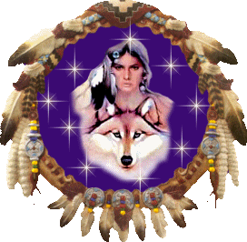 Femme indienne et son loup